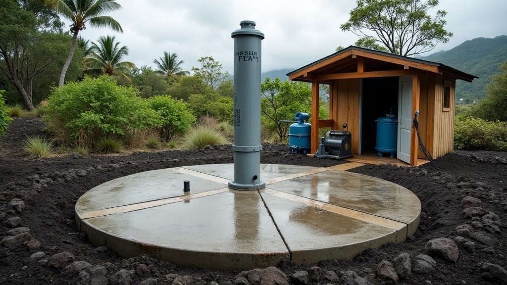 Community water pump — deep well pumping infrastructure